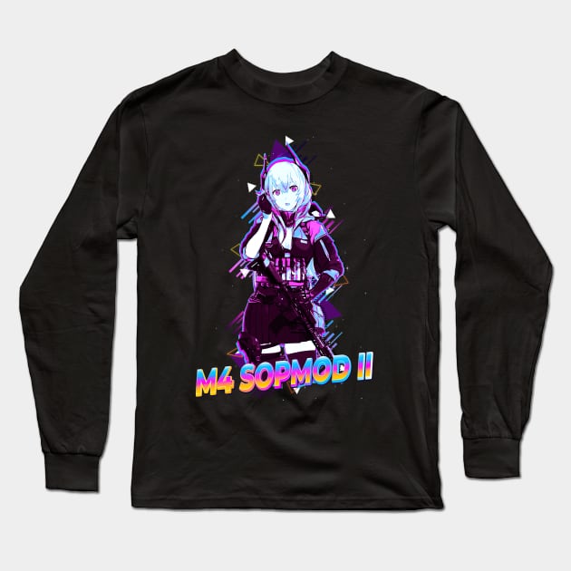 M4 SOPMOD II Girls Frontline Long Sleeve T-Shirt by ShariLambert